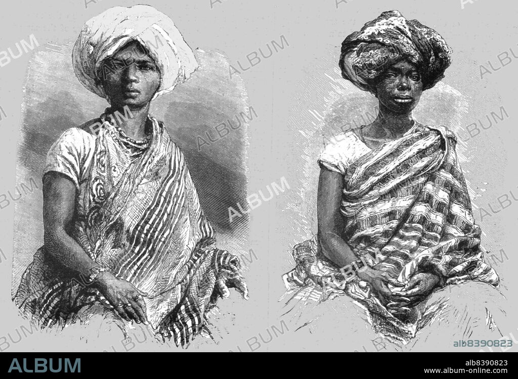 THOMAS WOODBINE HINCHLIFF. 'African Belles in Brazil; Rio De Janeiro and the Organ Mountains', 1875. From, 'Illustrated Travels' by H.W. Bates. [Cassell, Petter, and Galpin, c1880, London] Belle Sauvage Works.London E.C.