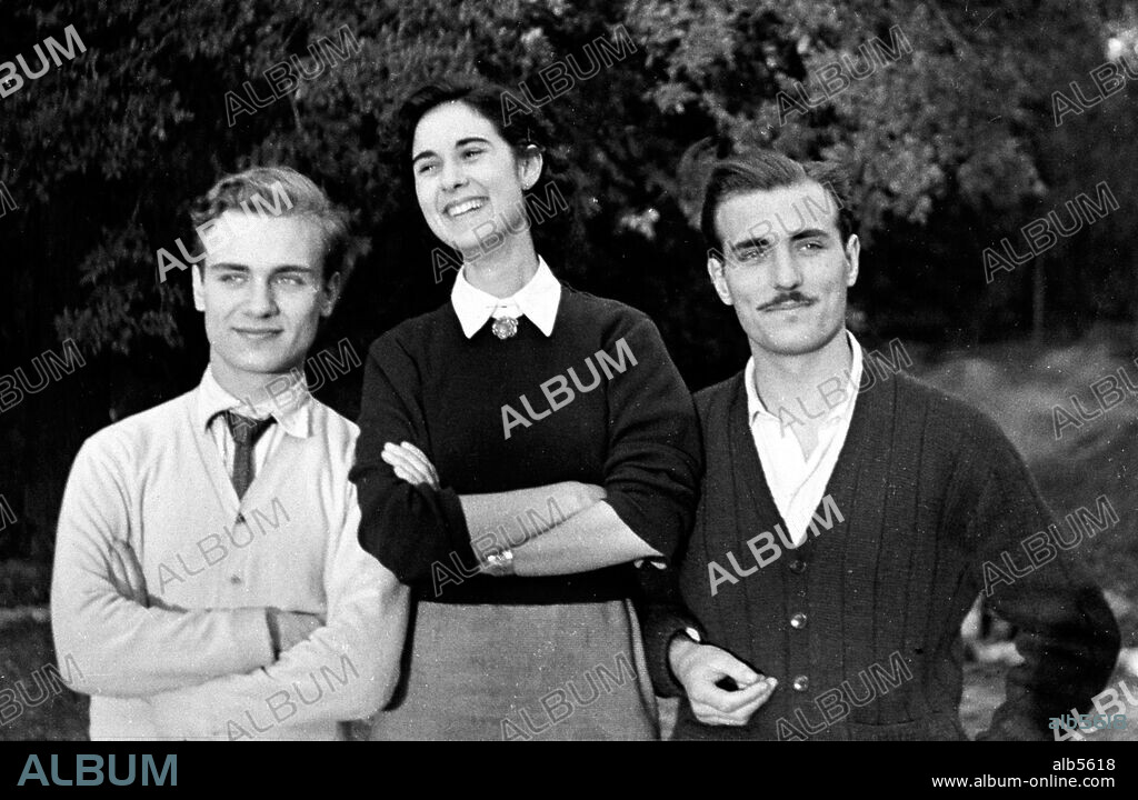 José María, Luis y Ton Carandell, 1954.