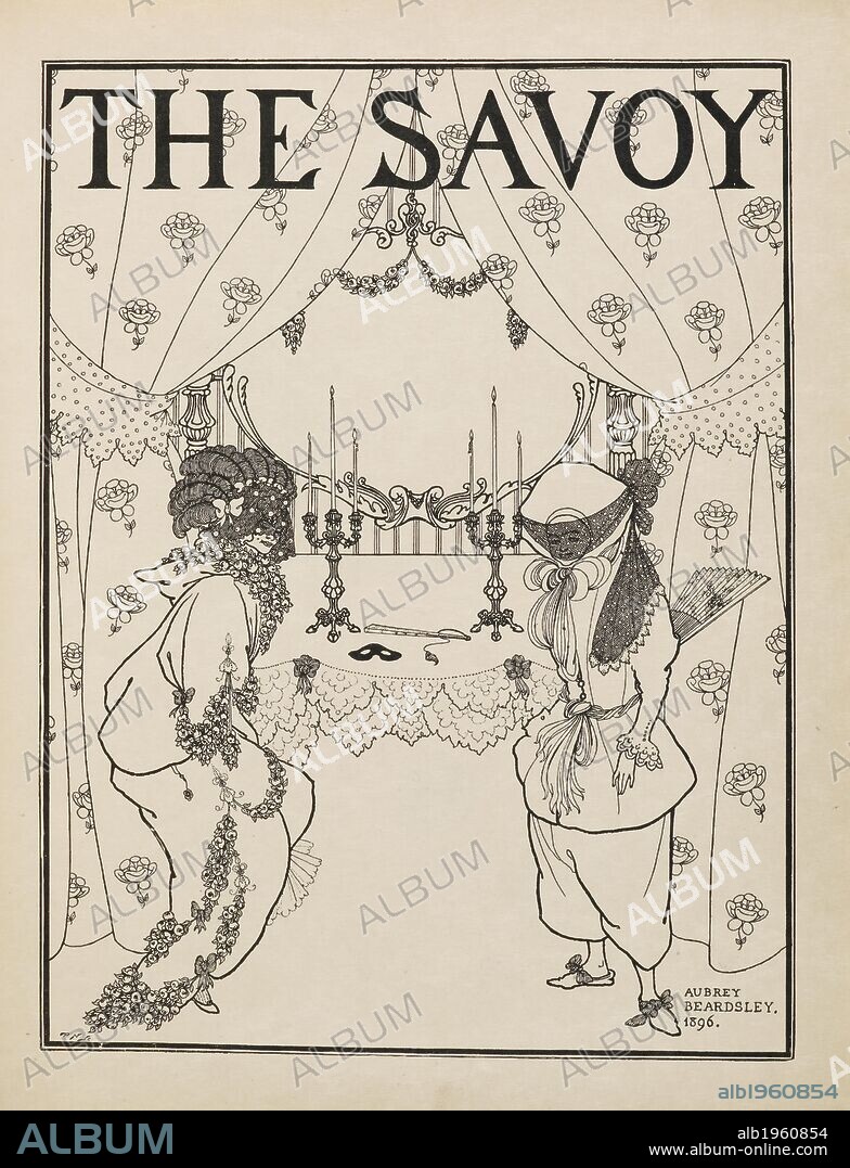 AUBREY VINCENT BEARDSLEY and AUBREY BEARDSLEY. Title page for No.1 of "The Savoy". A book of fifty drawings. Leonard Smithers: London, 1897. Source: K.T.C.37.b.7, page 127. Language: English.