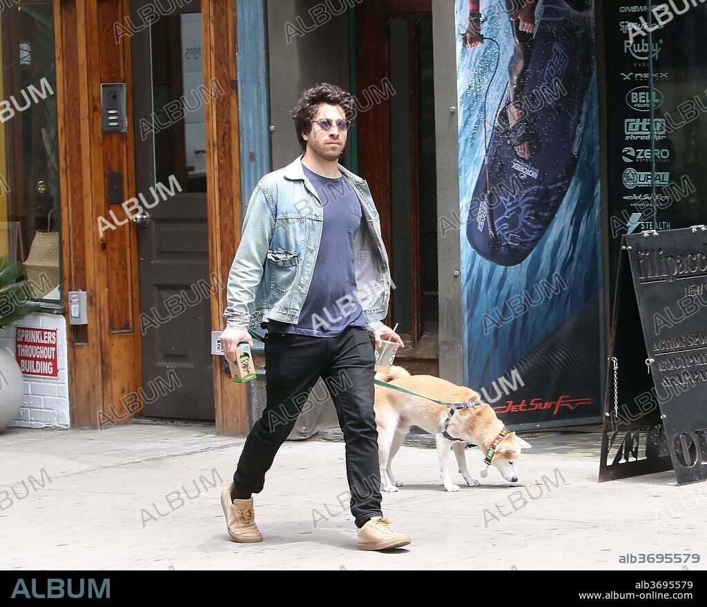 June 11, 2018 - New York, New York, United States - Actor and son of Dustin Hoffman, Jake Hoffman walks his dog in Soho on June 11 2018 in New York City. 11/06/2018