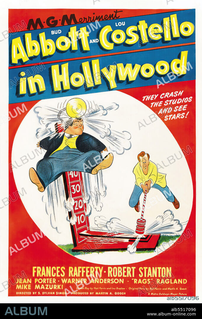 BRUCE ABBOTT und LOU COSTELLO in ABBOTT AND COSTELLO IN HOLLYWOOD, 1945, unter der Regie von S. SYLVAN SIMON. Copyright M.G.M.