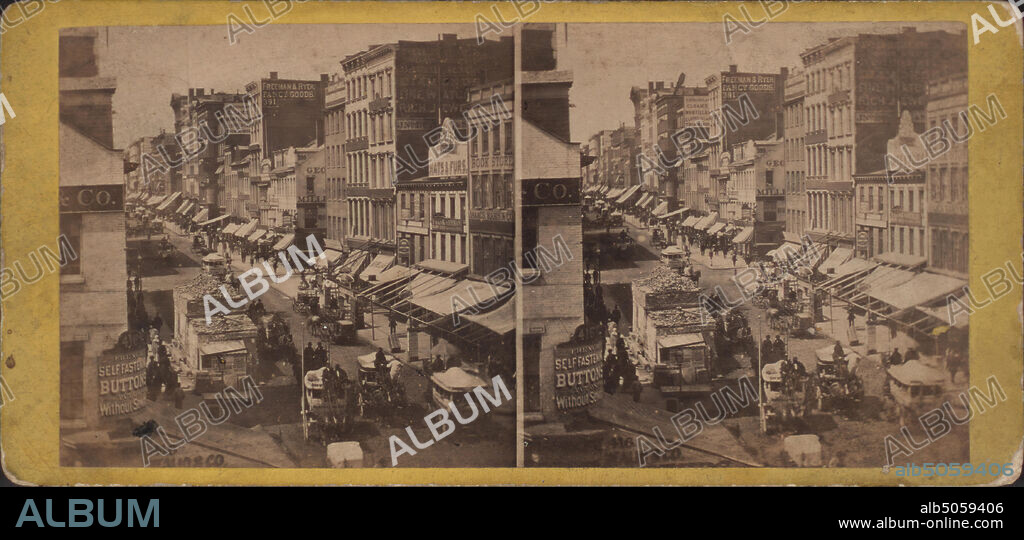 Broadway, looking south from the corner of Canal Street., 1860, New York (State), New York (N.Y.), New York, Broadway (New York, N.Y.), Manhattan (New York, N.Y.