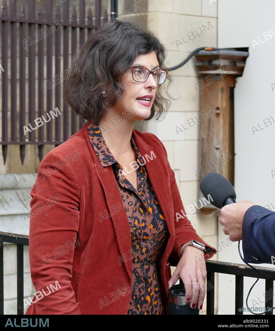 Layla Moran addresses the press after returning to Parliament, after the Supreme Court annulled the prorogation of Parliament. 25th September 2019. Layla Moran (born 1982); British Liberal Democrat politician. Member of Parliament since 2017. Moran is the first UK Member of Parliament of Palestinian descent. She has served as the Liberal Democrat spokesperson for Education since 2017, and spokesperson for Digital, Culture, Media and Sport since 2019.