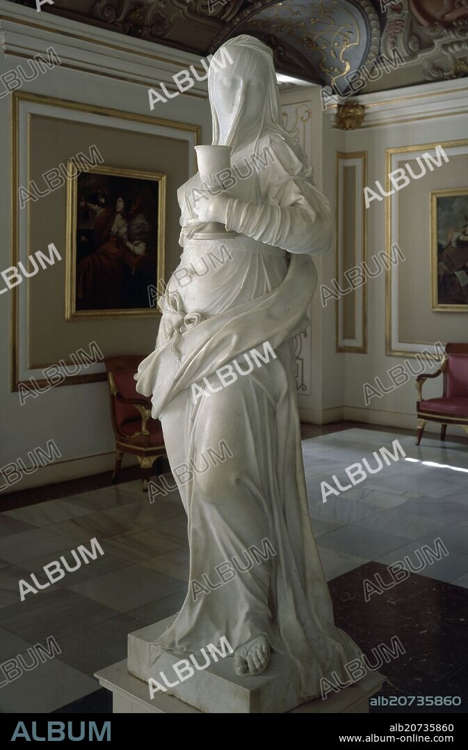 ANTONIO CORRADINI (1668-1752). PLANTA BAJA - SALA 8ª - ESCULTURA DE LA FE - PALACIO DE LA GRANJA DE SAN ILDEFONSO - SIGLO XVIII.