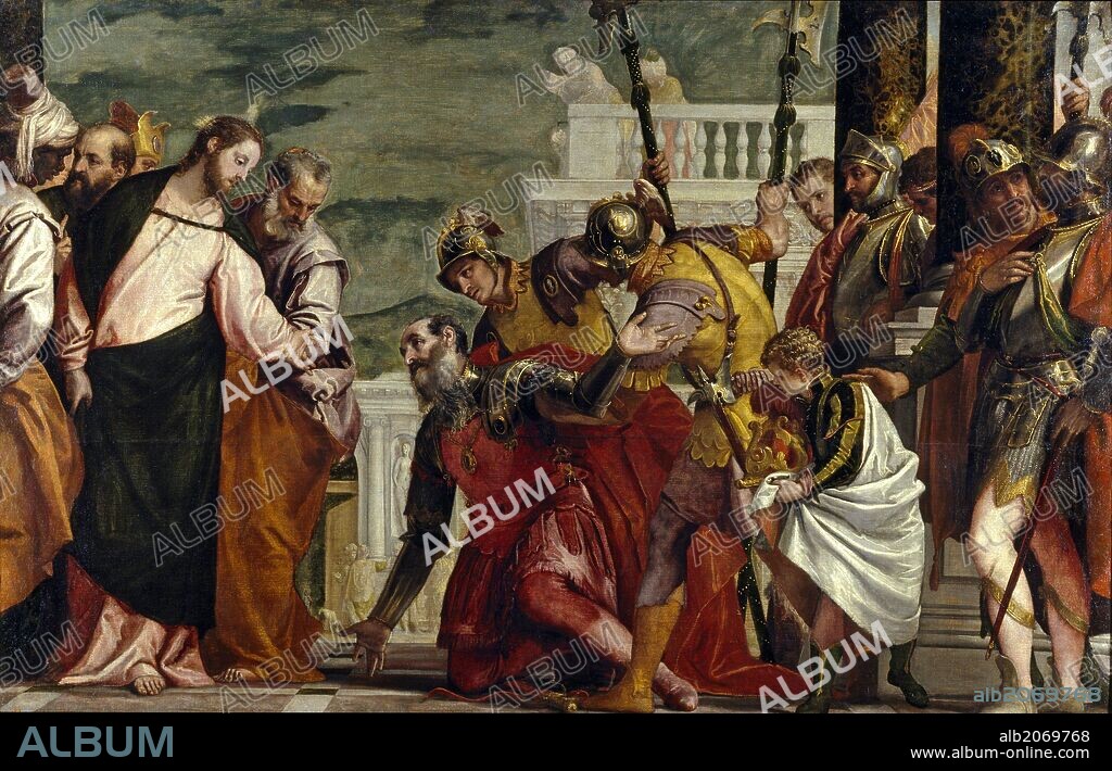 Paolo Veronese / 'Jesus and the Centurion', ca.  1571, Italian School, Oil on canvas, 192 cm x 297 cm, P00492.