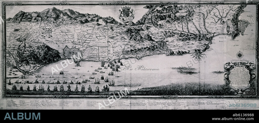 BARCELONA- SITIO DE BARCELONA POR DON JUAN JOSE DE AUSTRIA Y POR EL MARQUES DE MORTARA EN 1651.