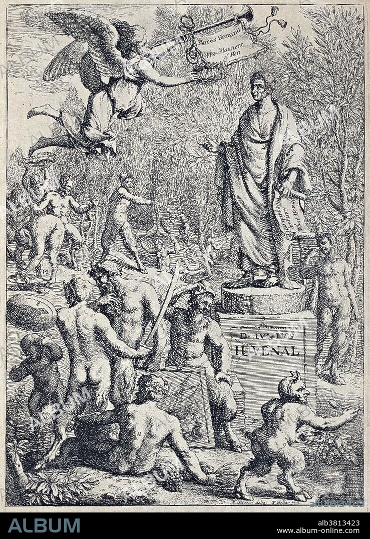 Decimus Iunius Iuvenalis, known in English as Juvenal, was a Roman poet active in the late 1st and early 2nd century AD, author of the Satires. Juvenal wrote at least 16 poems in dactylic hexameter covering an encyclopedic range of topics across the Roman world. The traditional biographies, including the Vita Iuvenalis, give us the writer's full name, and also tell us that he was either the son or adopted son of a rich freedman. He is supposed to have been a pupil of Quintillian, and to have practiced rhetoric until he was middle-aged, both as amusement and for legal purposes (the Satires make both frequent and accurate references to the operation of the Roman legal system). His career as a satirist is supposed to have begun at a fairly late stage in his life. The biographies agree in giving his birthplace as Aquinum, and also agree in allotting to his life a period of exile due to insulting an actor with high levels of court influence: the emperor who banished him is given as either Trajan or Domitian.