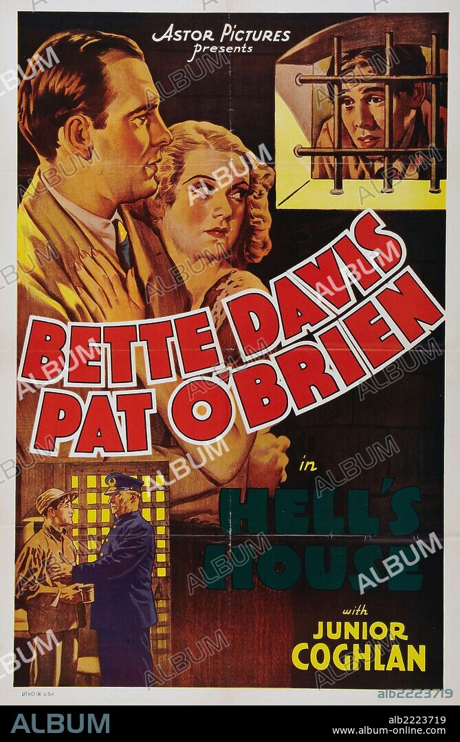 Poster de CASA CORRECCIONAL, 1932 (HELL'S HOUSE), dirigida por HOWARD HIGGIN. Copyright B.F. ZEIDMAN PRODUCTIONS.