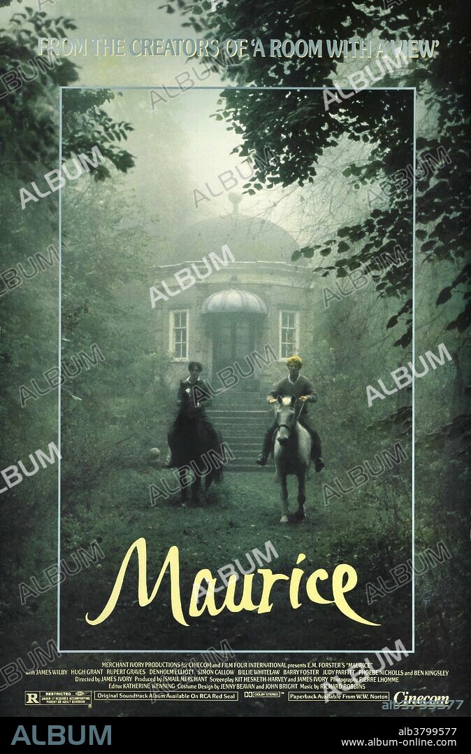 Poster of MAURICE, 1987, directed by JAMES IVORY. Copyright MERCHANT IVORY.