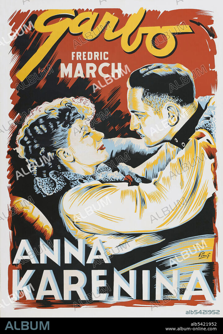 Poster of ANNA KARENINA, 1935, directed by CLARENCE BROWN. Copyright M.G.M.