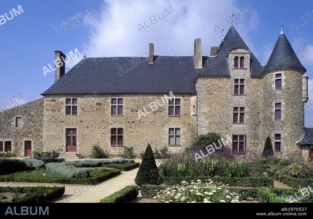View of Logis de la Chabotterie residence, Saint-Sulpice-le-Verdon, Pays de la Loire. France, 15th-18th century.