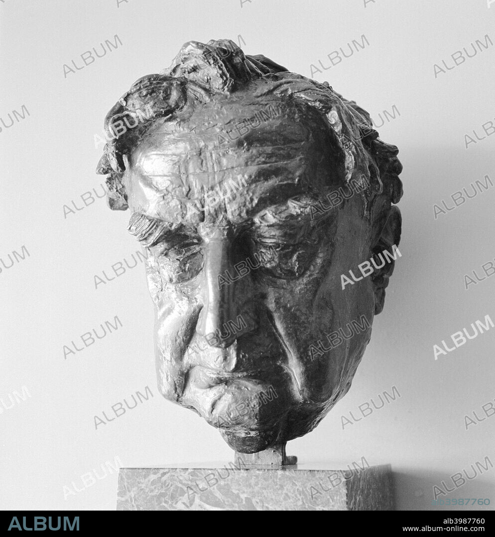 Sculpture of Vaughan Williams at the Royal Festival Hall, Lambeth, London, c1951-1952. A sculpture of the British composer and conductor in the foyer of the Royal Festival Hall, built for the Festival of Britain in 1951.