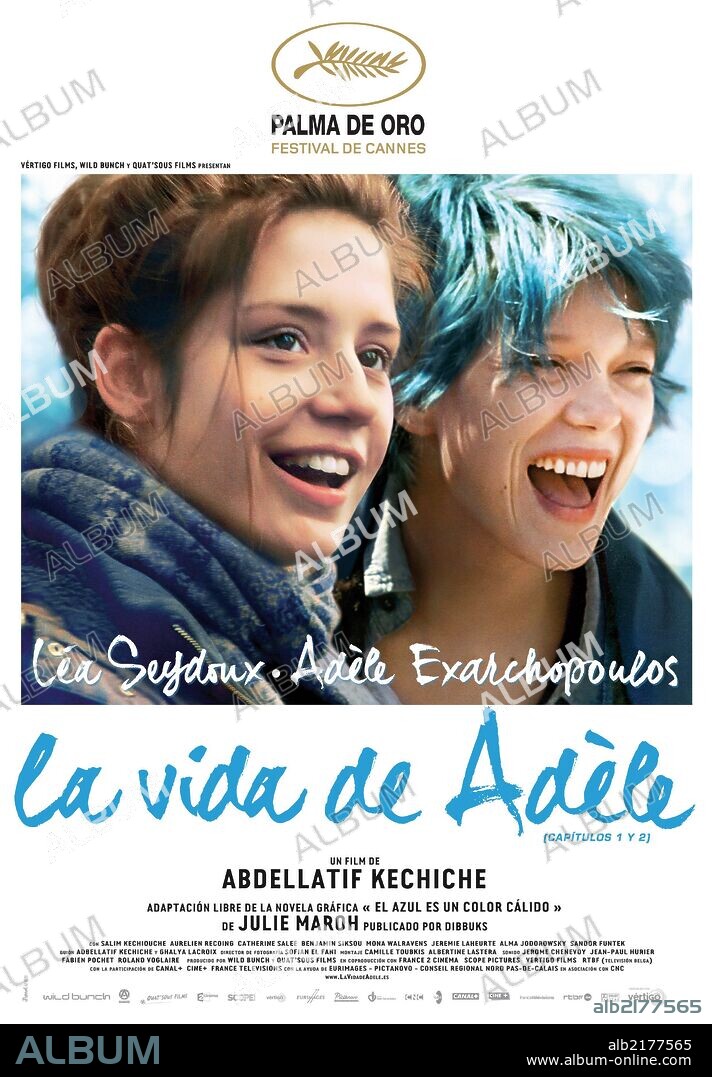 Poster de LA VIDA DE ADELE, 2013 (LA VIE D'ADELE), dirigida por ABDEL KECHICHE. Copyright QUAT'SOUS FILMS/WILD BUNCH.