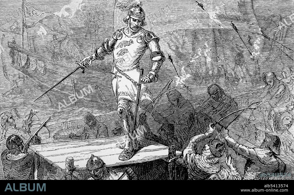 In 1287 Marco Polo accompanied Kublai Khan and his army on an expedition to destroy the forces of the Khan's uncle and rival Nayan. Marco Polo (1254-1324) was an Italian merchant, explorer, and author who travelled through Asia along the Silk Road (1271-95). He reached further than any of his predecessors, beyond Mongolia to China, and became a confidant of Kublai Khan. His travels are recorded in Book of the Marvels of the World. The travelogue spills over with sex, violence, suspense, exotic lands, strange people, bizarre practices, eluding marauders, surviving shipwrecks and crossing treacherous deserts. Illustration from Marco Polo; his travels and adventures by George Makepeace Towle, 1880 (cropped and cleaned).