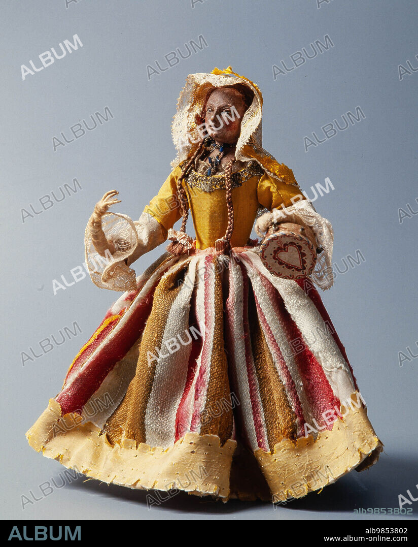 Muñeca de cera, siglo XVIII. Museu del Disseny de Barcelona.