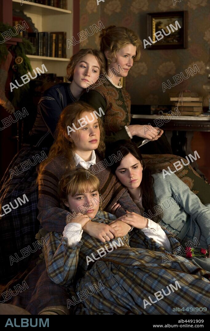ELIZA SCANLEN, EMMA WATSON, FLORENCE PUGH, LAURA DERN and SAOIRSE RONAN in LITTLE WOMEN, 2019, directed by GRETA GERWIG. Copyright COLUMBIA PICTURES.