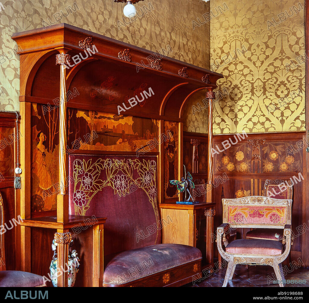 Interior de la Casa Navàs de Reus, 1901, proyecto del arquitecto Lluís Domènech i Montaner.