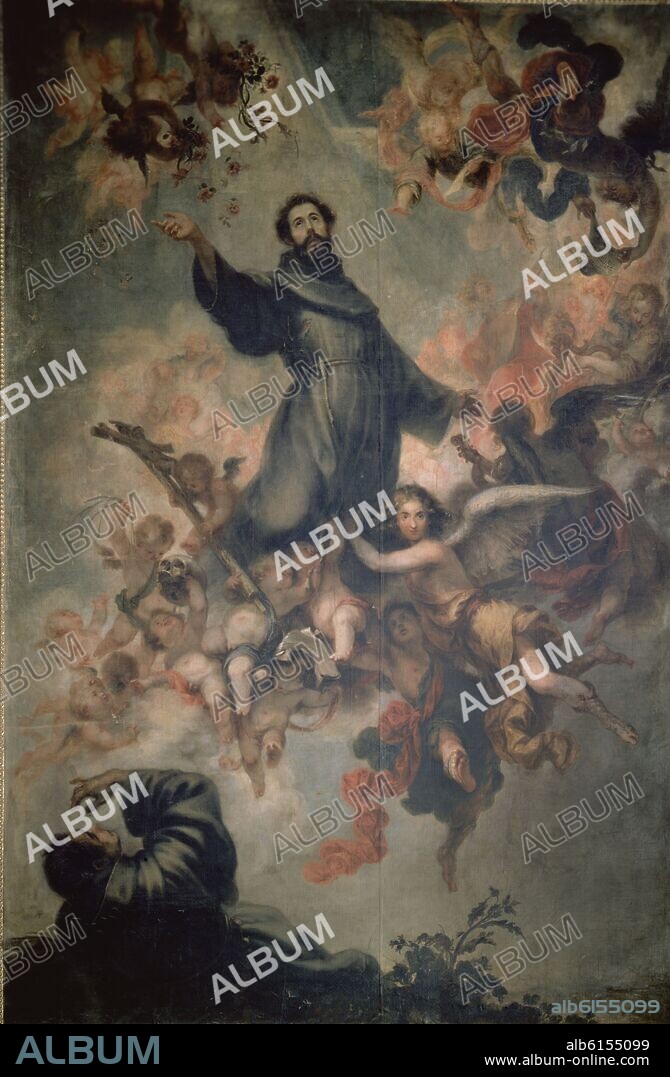 FRANCISCO HERRERA EL MOZO. EXTASIS DE SAN FRANCISCO - 1657 - BARROCO ESPAÑOL.
