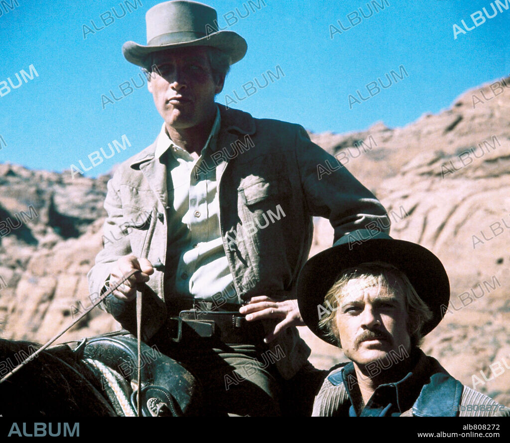 PAUL NEWMAN und ROBERT REDFORD in BUTCH CASSIDY AND THE SUNDANCE KID, 1969, unter der Regie von GEORGE ROY HILL. Copyright 20TH CENTURY FOX.