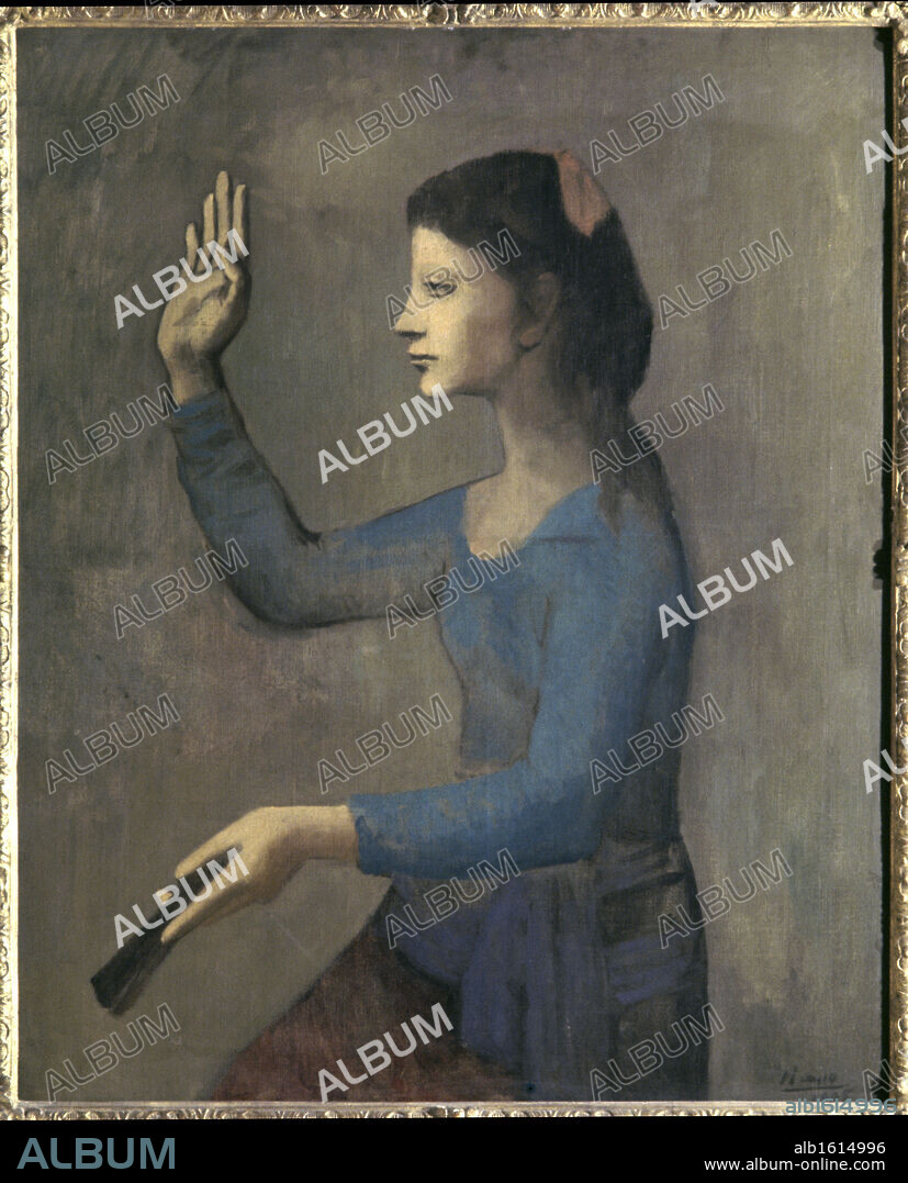 Woman With A Fan by Pablo Picasso, 1905, 1881-1973, USA, Washington, National Gallery of Art.