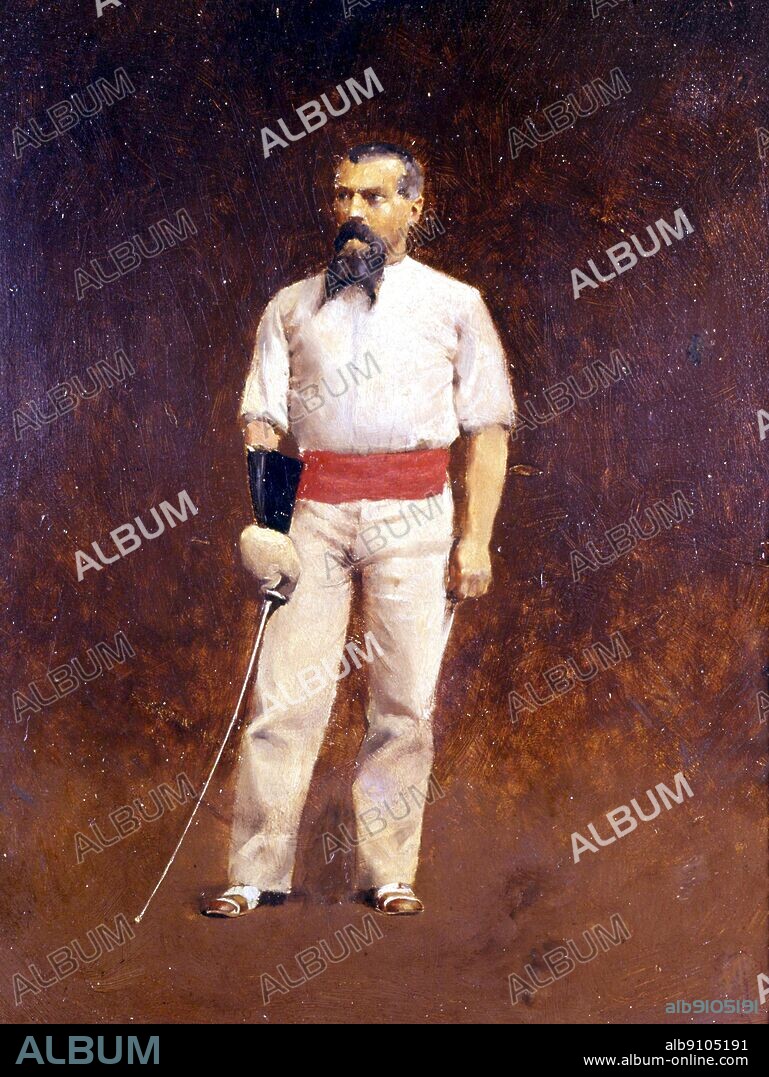 Richard Burton (1821-1890), Maître des âmes (Master of the hearts) in fencing dress. The African Adventure - A History of Africa's Explorers by Timothy Severin, page 224.