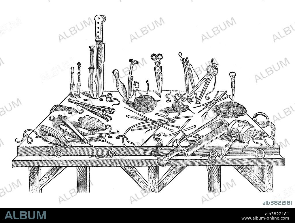 Dissecting Tools, Vesalius, 16th Century