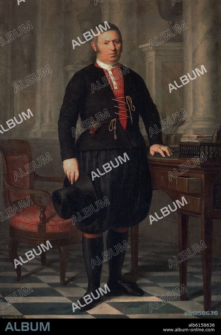 ANTONIO MARIA ESQUIVEL. 'Santiago Alonso Cordero, El Maragato', 1842, Oil on canvas, 215 x 152 cm, CE0520.