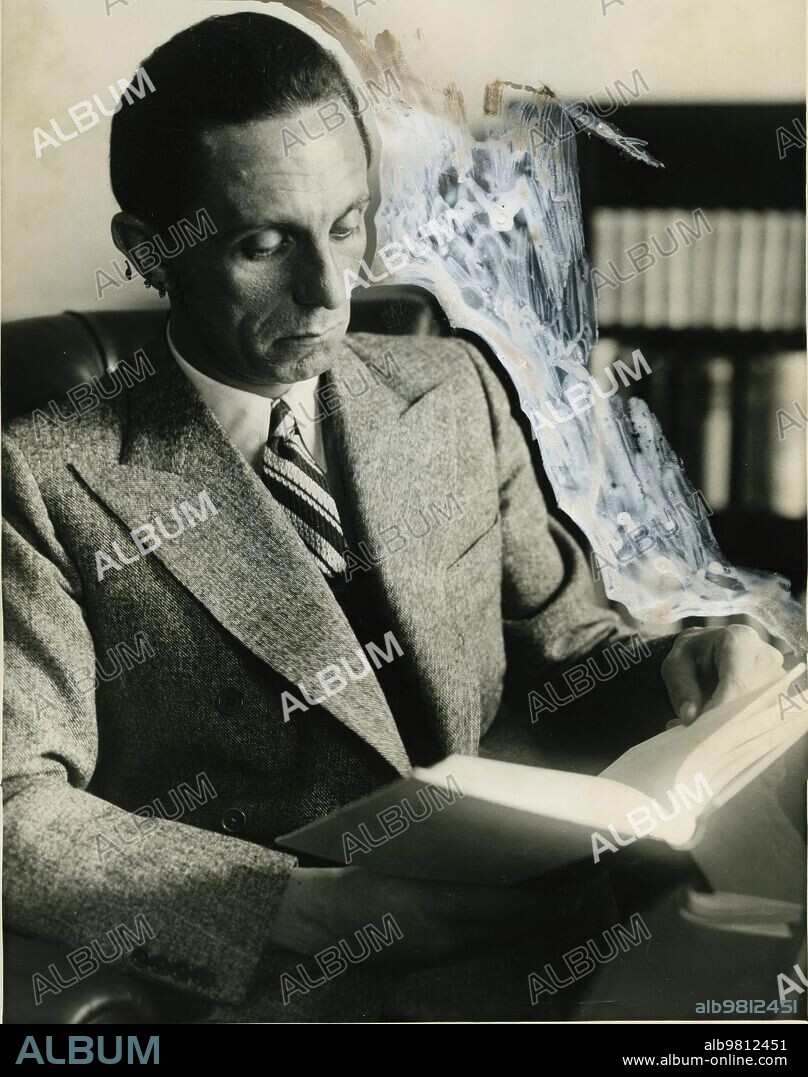 1935. Dr. Paul Joseph Goebbels, Minister of Propaganda of the Third Reich, one of the Main Figures of Nazi Germany.