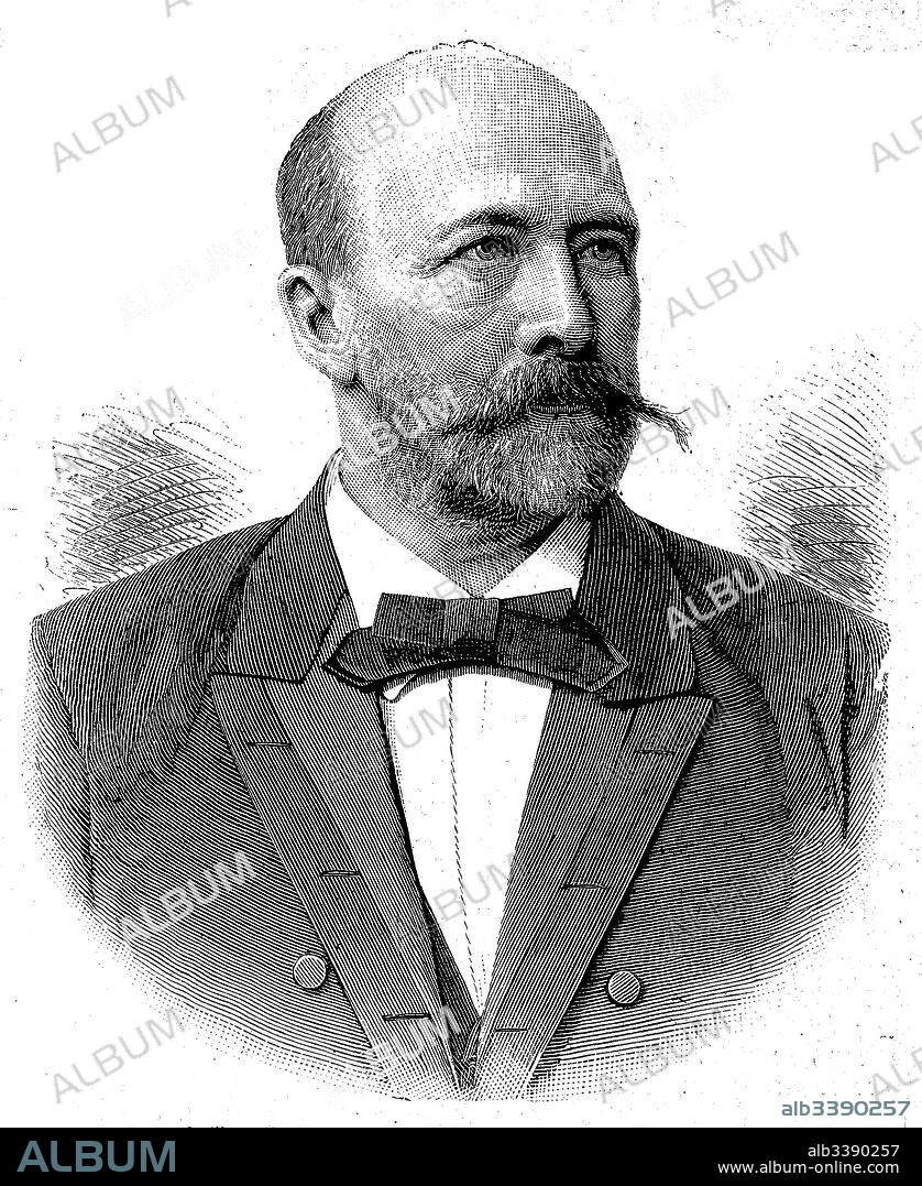 Julius Robert Bosse, born July 12, 1832 in Quedlinburg; July 31, 1901 in Berlin, was a German politician, last Prussian Minister of Culture, Woodcut from 1892.