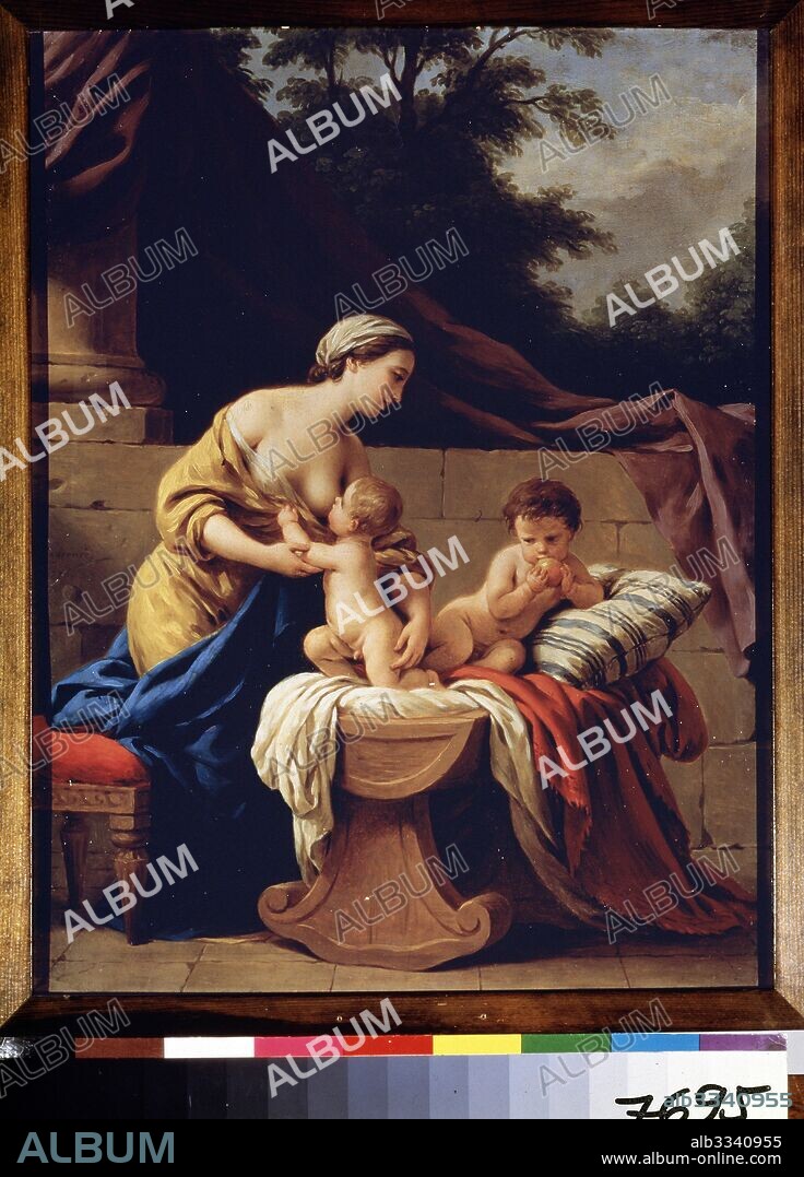 LOUIS-JEAN-FRANÇOIS LAGRENEE. Mother and children (Allegory of Charity).