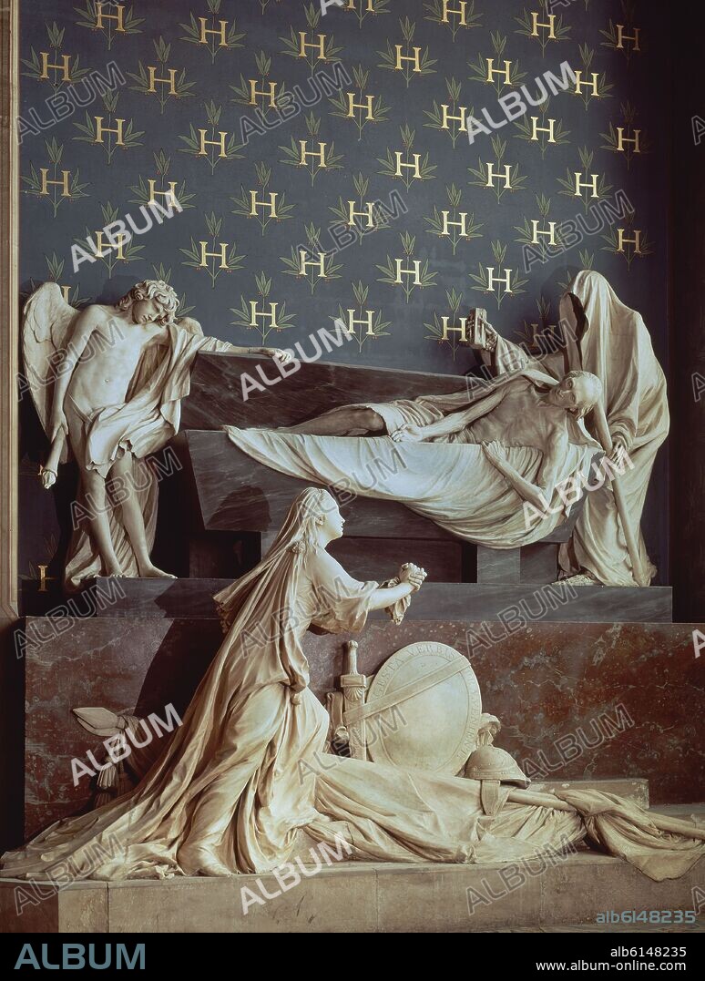 JEAN-BAPTISTE PIGALLE. MAUSOLEO DEL DUQUE DE HARCOURT O MAUSOLEO DEL TENIENTE GENERAL HENRY CLAUDE D'HARCOURT - SIGLO XVIII - BARROCO FRANCES.