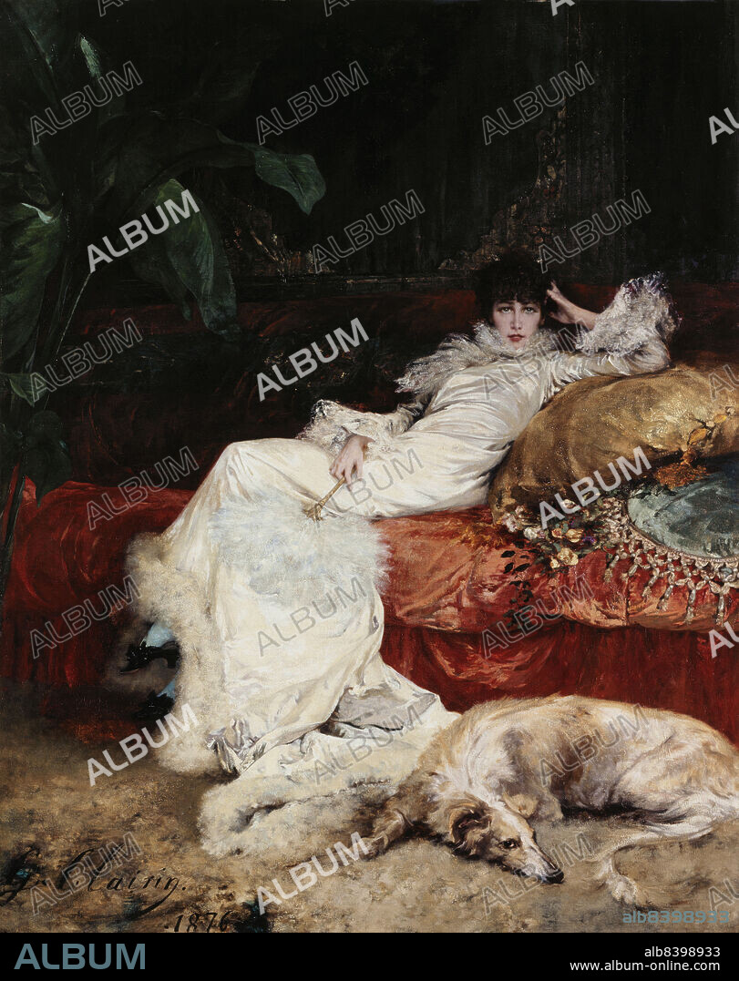 GEORGES JULES VICTOR CLAIRIN. Portrait de Sarah Bernhardt, 1876.