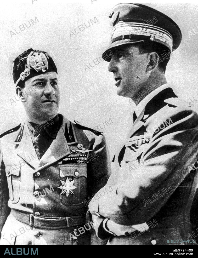 Re umberto II di savoia with giangaleazzo ciano.