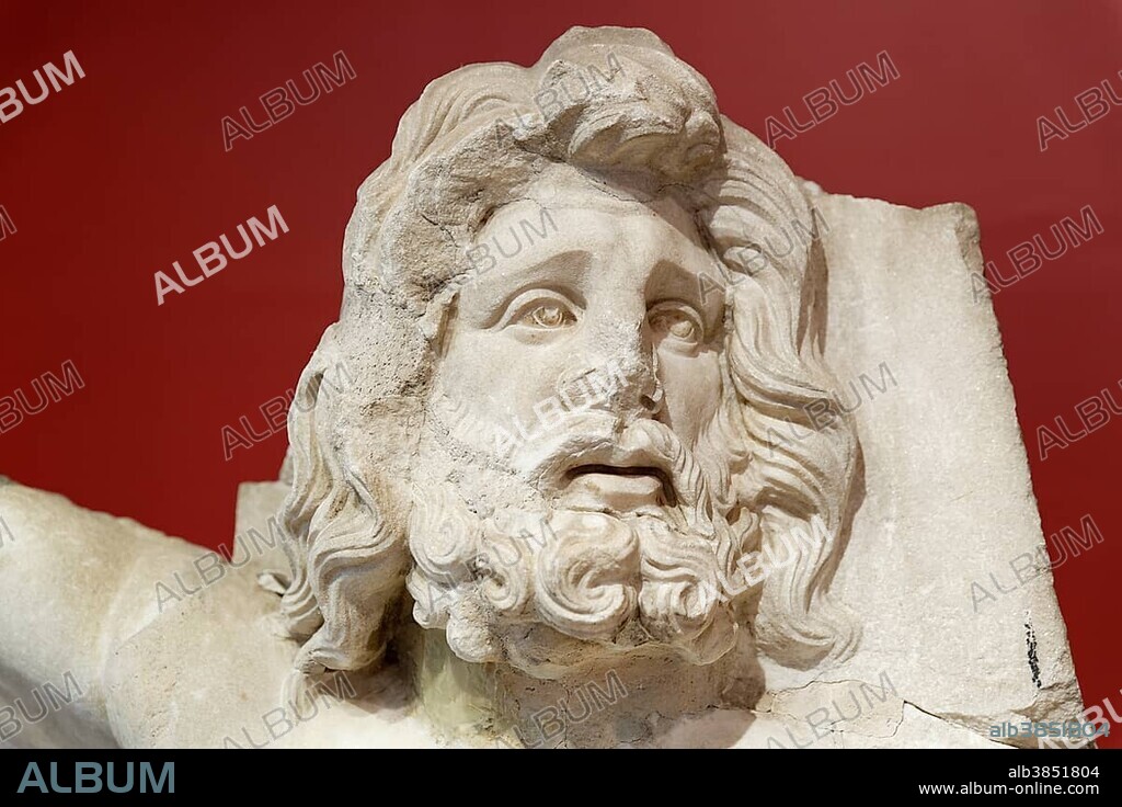 Detail of Demeter and Poseidon from Smyrna, Izmir Museum of History and Art, Konak Meydani, Konak, Izmir, İzmir Province, Aegean Region, Turkey