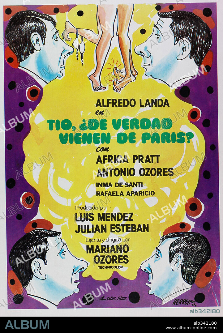 Poster de TIO, ¿DE VERDAD VIENEN DE PARIS?, 1975, dirigida por MARIANO OZORES.