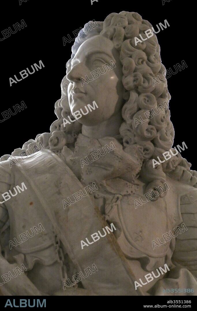 Louis Alexandre de Bourbon, comte de Toulouse (1681), duc de Penthièvre (1697), (1711), (6 June 1678 – 1 December 1737), a legitimated prince of the blood royal, was the son of Louis XIV and of his mistress Françoise-Athénaïs, marquise de Montespan. At the age of five, he became grand admiral of France. Bust at the Royal palace, Warsaw, Poland.