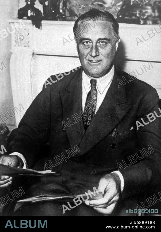 Portrait de Franklin Roosevelt

Roosevelt Franklin Delano

Homme politique américain

Hyde Park - 1882 / Warm Springs - 1945.