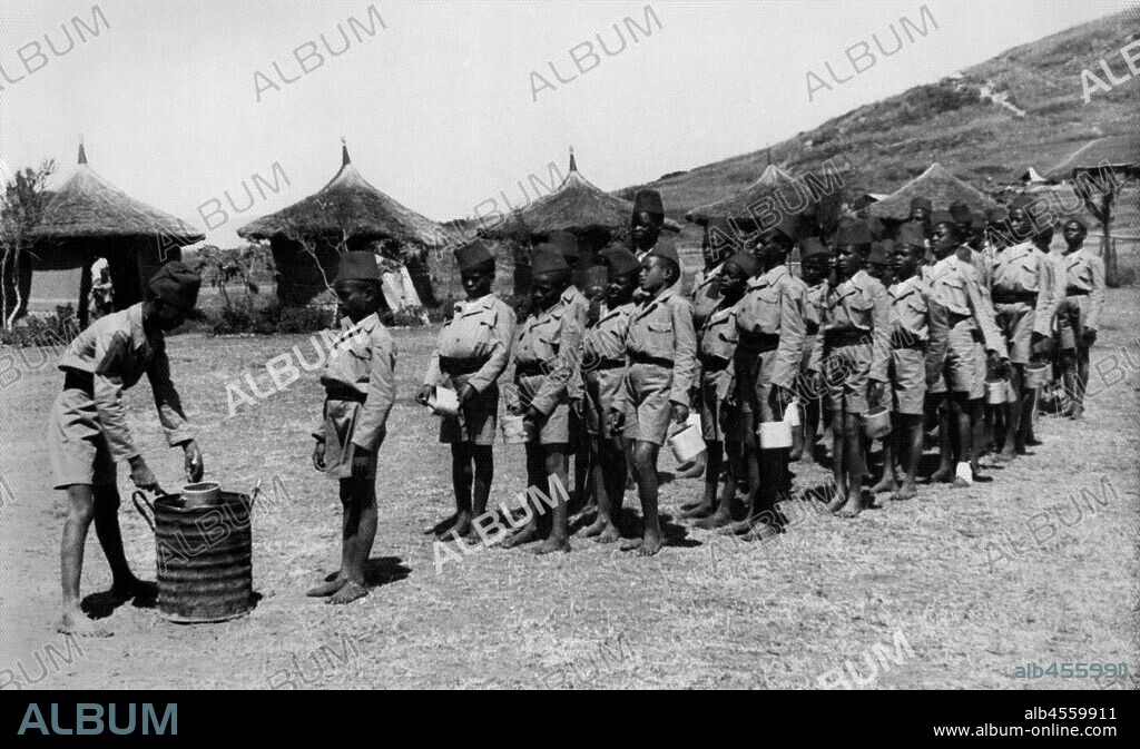 Africa, ethiopia, ascari the distribution of rations, 1920-30.