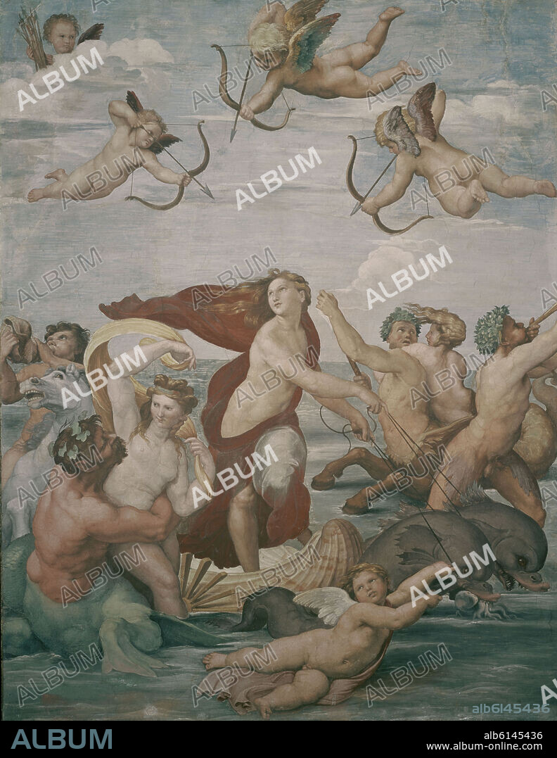 RAFAEL SANZIO O RAFAEL DE URBINO. EL TRIUNFO DE GALATEA - HACIA 1511 - FRESCO - RENACIMIENTO ITALIANO - 295 x 225 cm.