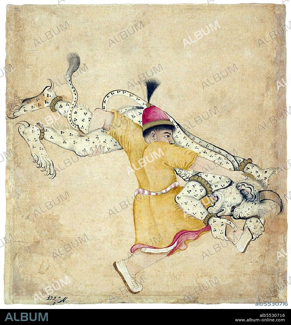 Siyah Kalem or 'Black Pen' is the name given to the 15th century school of painting attributed to Mehmed Siyah Kalem. Nothing is known of his life, but his work indicates that he was of Central Asian Turkic origin, and thoroughly familiar with camp and military life. The paintings appear in the 'Conqueror’s Albums', so named because two portraits of Sultan Mehmed II the Conqueror are present in one of them. The albums are made up of miniatures taken from manuscripts of the 14th, 15th, and early 16th centuries, and one series of paintings is inscribed 'work of Master Mu?ammad Siyah Kalem'. Something of the style and techniques of Chinese paintings is apparent in these, and an acquaintance with Buddhist art, particularly in the depictions of grotesque demonic figures.