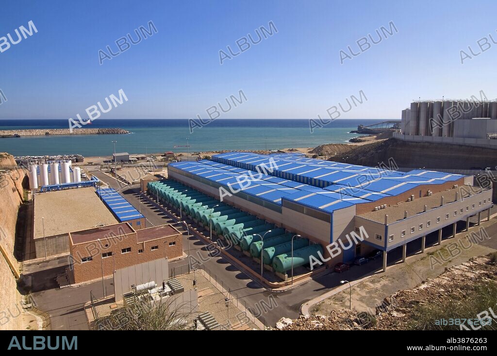 Desalination plant, Carboneras, Almeria province, Region of Andalusia, Spain, Europe.