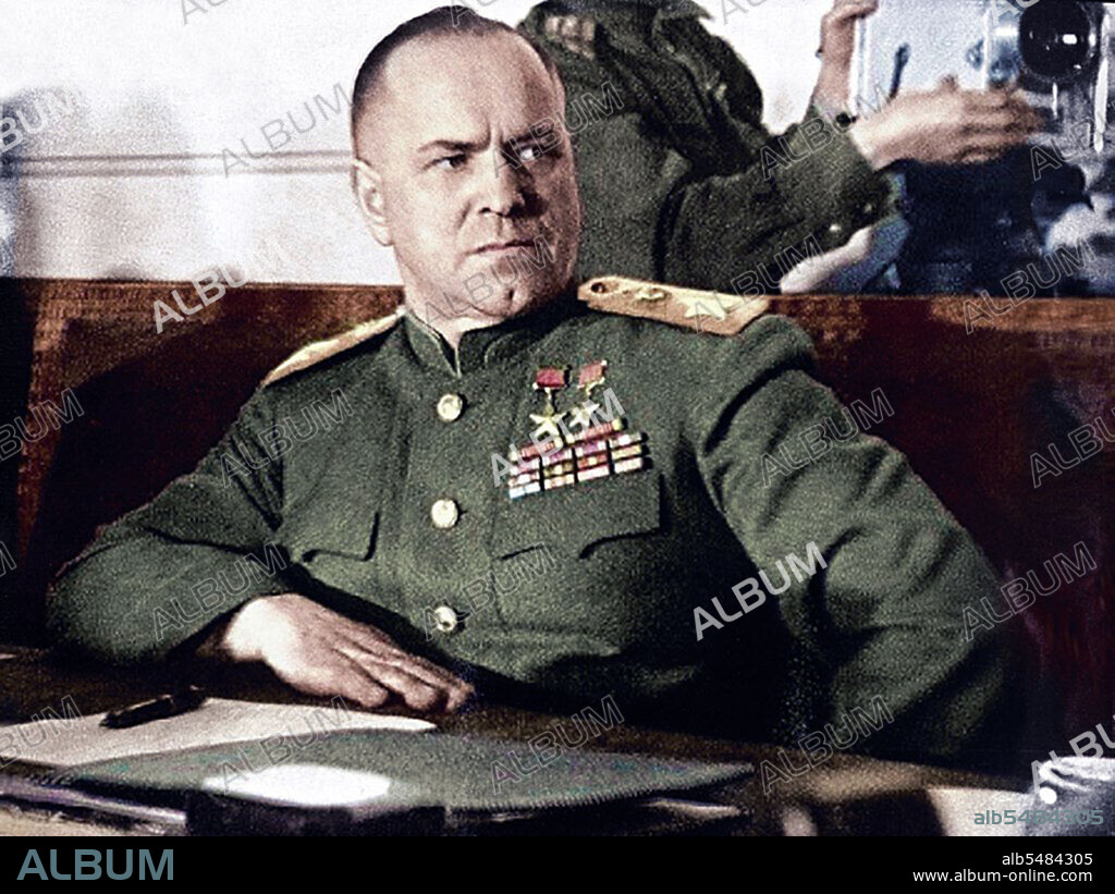 Marshal of the Soviet Union Georgy Konstantinovich Zhukov (1896 18 June 1974), was a Russian career officer in the Red Army who, in the course of World War II, played a pivotal role in leading the Red Army through much of Eastern Europe to liberate the Soviet Union and other nations from the Axis Powers' occupation and conquer Germany's capital, Berlin. He is the most decorated general in the history of Russia and the Soviet Union. In 1938 Zhukov was directed to command the First Soviet Mongolian Army Group, and saw action against Japan's Kwantung Army on the border between Mongolia and the Japanese controlled state of Manchukuo in an undeclared war that lasted from 1938 to 1939. What began as a routine border skirmish - the Japanese testing the resolve of the Soviets to defend their territory - rapidly escalated into a full-scale war, the Japanese pushing forward with 80,000 troops, 180 tanks and 450 aircraft. This led to the decisive Battle of Khalkhin Gol. Zhukov requested major reinforcements, and on 20 August 1939 his 'Soviet Offensive' commenced. After an artillery barrage, nearly 500 BT-5 and BT-7 tanks advanced, supported by over 500 fighters and bombers; this was the Soviet Air Force's first fighter-bomber operation. The offensive first appeared to be a conventional frontal attack; however, two tank brigades were held back and ordered to advance around both flanks, supported by motorised artillery, infantry and tanks. This daring and successful manoeuvre encircled the Japanese 6th Army and captured the enemy's vulnerable supply areas. By 31 August 1939, the Japanese were cleared from the disputed border leaving the Soviets victorious.