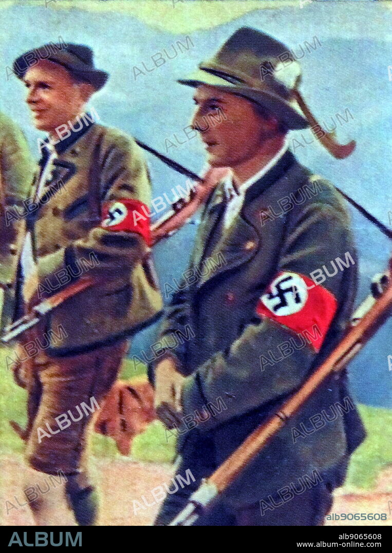 gaurds at Hitler's vacation home of Berchtesgaden a municipality in the German Bavarian Alps. It is located in the south district of Berchtesgadener Land in Bavaria, near the border with Austria,.