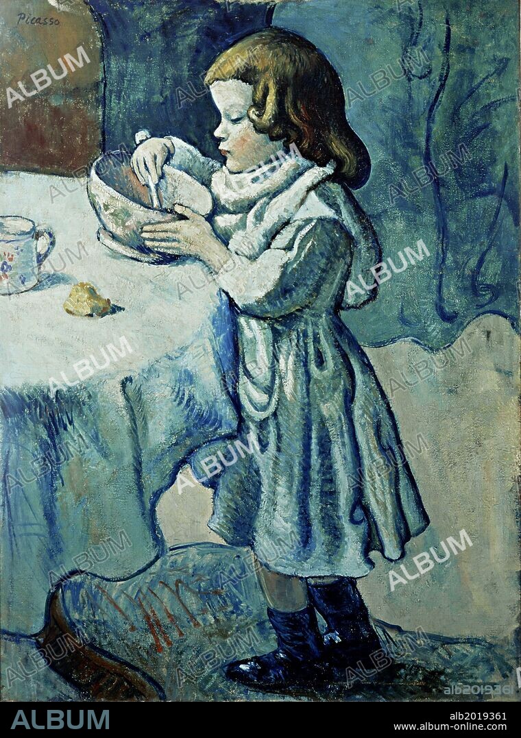 PABLO PICASSO. Picasso / 'Le Gourmet', 1901, Oil on canvas, 92,8 x 68,3 cm.