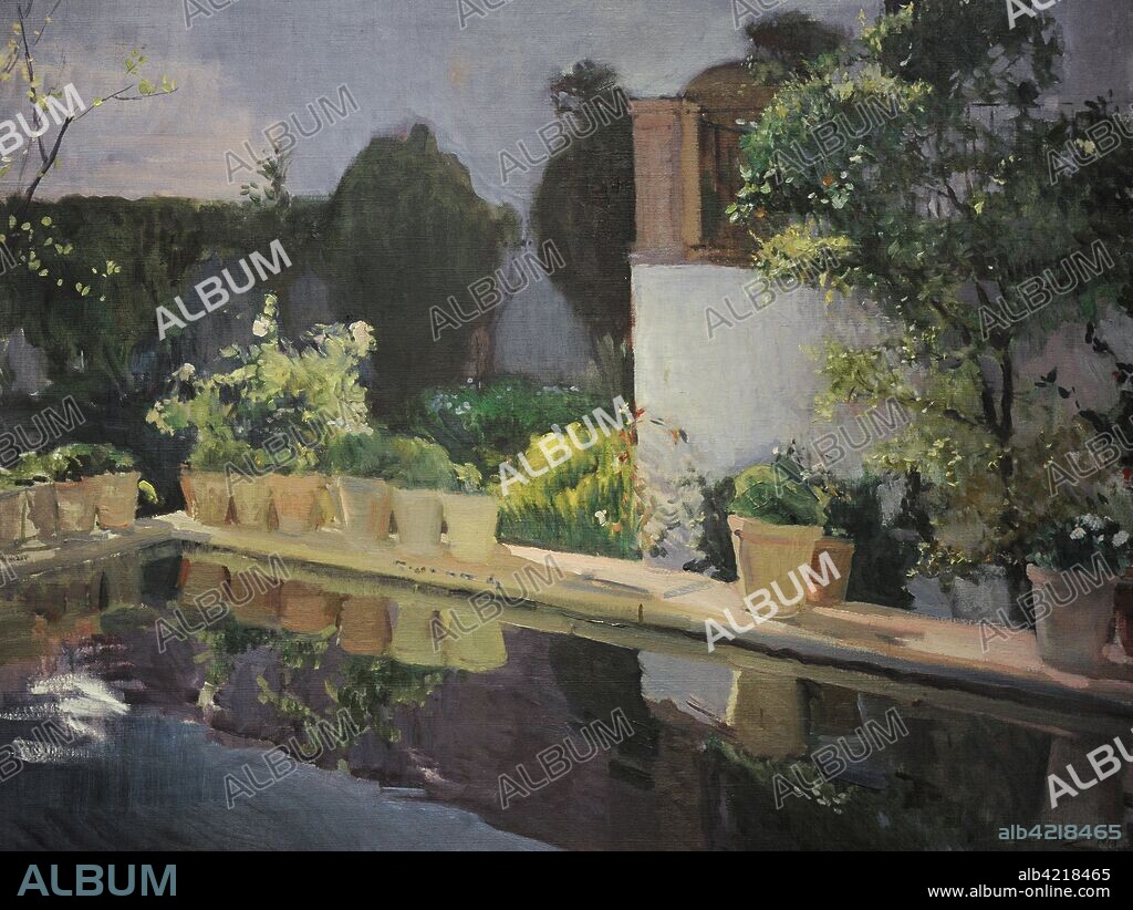 Joaquín Sorolla y Bastida (1863-1923). Pintor español. La Alberca, Alcázar de Sevilla, 1910. Oleo sobre lienzo, 82,50 x 105,50 cm. Museo Sorolla. Madrid. España.