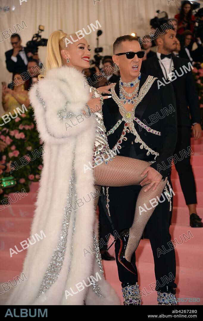 May 6, 2019 - New York, New York, United States - Gwen Stefani (R) and Jeremy Scott arriving at the 2019 Met Gala celebrating Camp: Notes on Fashion at the Metropolitan Museum of Art on May 06, 2019 in New York City. 06/05/2019