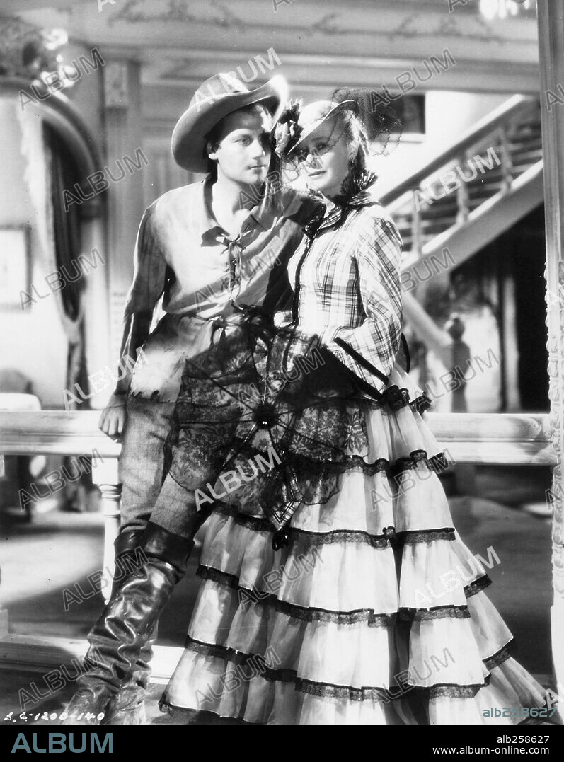 JOEL MCCREA y MIRIAM HOPKINS en LA CIUDAD SIN LEY, 1935 (BARBARY COAST), dirigida por HOWARD HAWKS. Copyright UNITED ARTISTS.