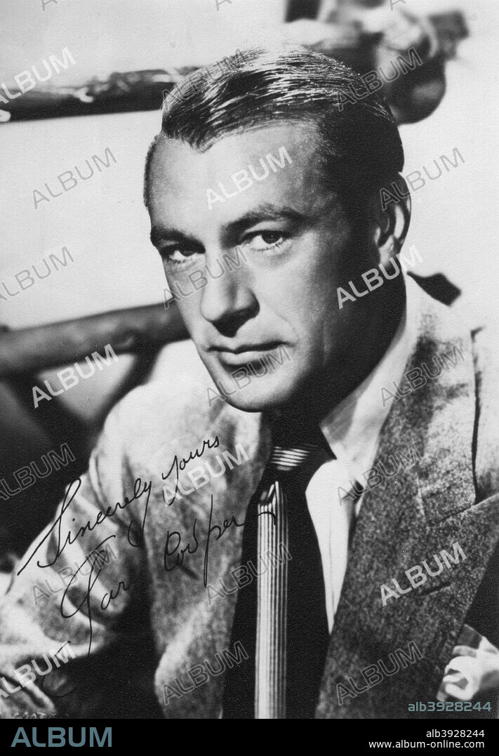 Gary Cooper, American film actor, 20th century. Cooper won two Best Actor Academy Awards for his performances in Sergeant York (1941) and High Noon (1952).