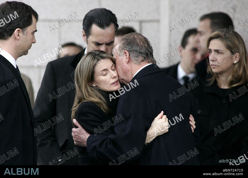 Madrid, February 8, 2007. Funeral for Erika Ortiz Rocasolano in the La Paz cemetery attended by the Royal Family and other close relatives. In the image the Princes of Asturias and HM the King. Photo: IGNACIO GIL. ...archdc.
