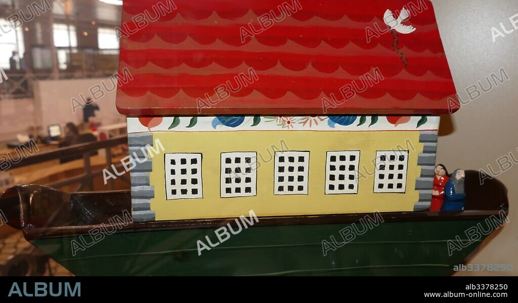 Noah's Ark wooden House boat Toy; by David Plagerson 1978.